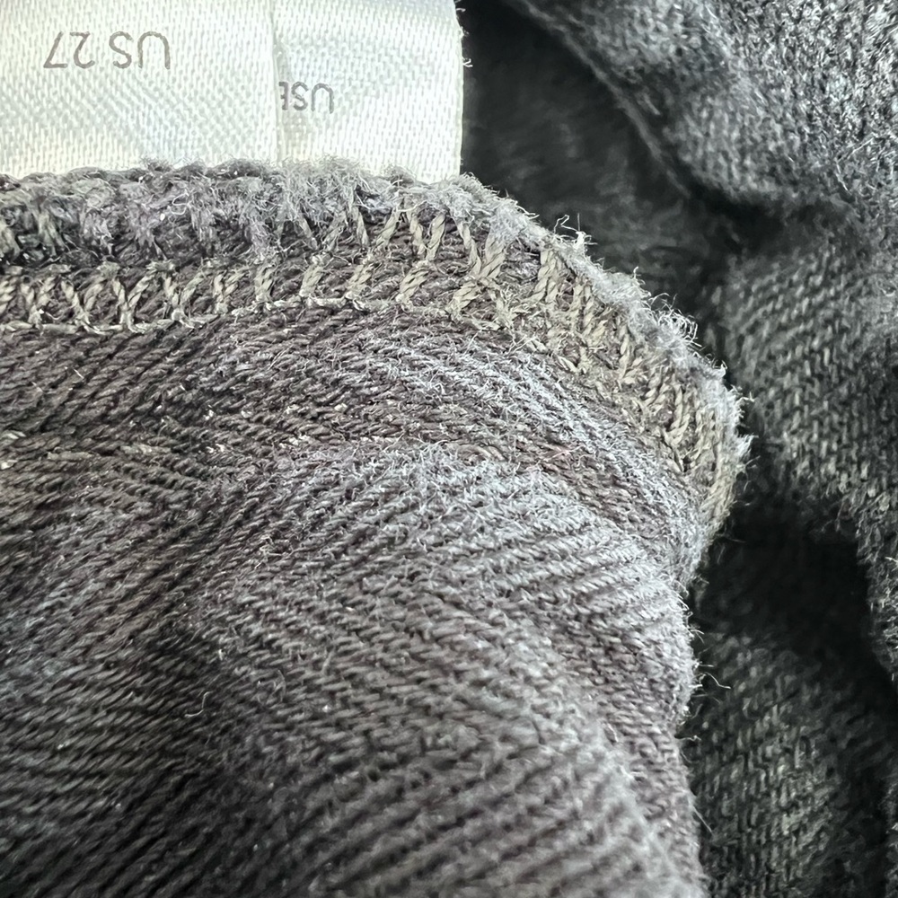 Free People Dark Grey Ripped Distressed Zip Fly Women’s Straight Leg Jeans 27 - Picture 5 of 11